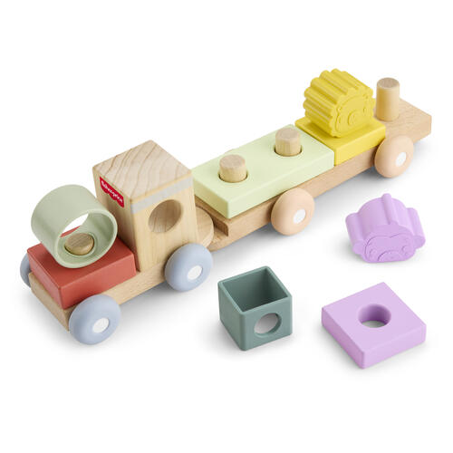 Fisher Price Wood Silicone Shape Train