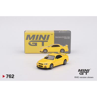 Mini GT Nissan Skyline GT-R (R34) V-Spec Lightning Yellow