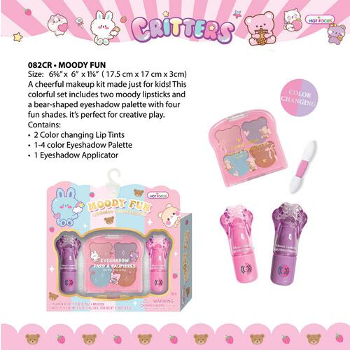 Hot Focus Moody Fun Critters Beauty Kit Washable Non-Toxic Makeup Toy Set