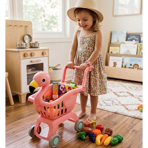 Zoo Troop Flamingo Shopping Cart