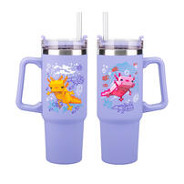 Paladone Minecraft Purple 900ml Insulated Cup and Straw