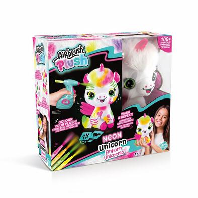 Airbrush Plush Neon Unicorn