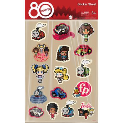 Mattel 80th Anniversary Puffy Sticker