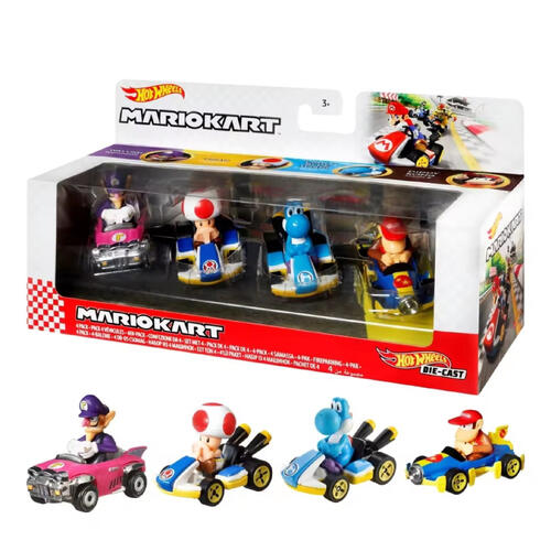 Hot Wheels Mario Kart 4 Pack - Assorted (1 Pc)