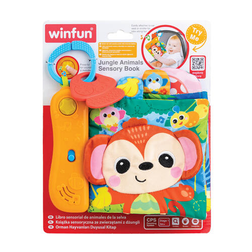 Winfun Jungle Animals Sensory Book