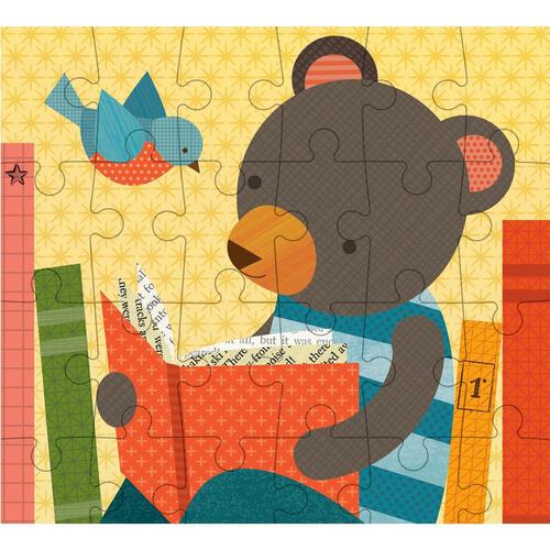 Petit Collage Petit Puzzle Reading Bear