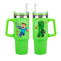 Paladone Minecraft Green 900ml Insulated Cup and Straw
