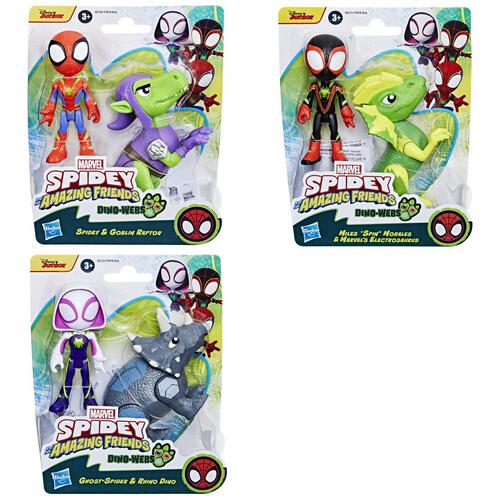 Spidey Amazing Friends Hero Dino Webs Fig -Assorted