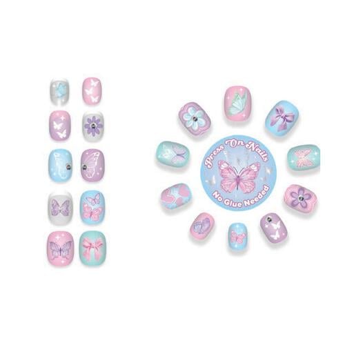 Hot Focus 2 in 1 Nail Diva Tie Dye Butterfy Manicure Nail Art Sticker