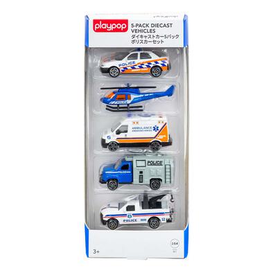 playpop 5-Pack Diecast Vehicles - Police