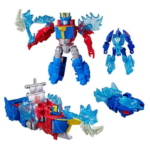 Transformers Cyberworld Optimus Prime & Autobot Mirage High Seas Heroes Energon Surge