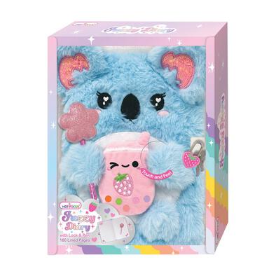 Hot Focus Fuzzy Diary Koala Diary Book With Lock Set