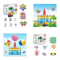 Picasso Tiles 63pcs Magnetic Tiles in Blister with car base