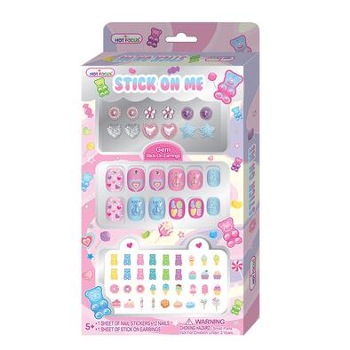 Hot Focus Stick On Me Gummy Bear Nail Stickers & Manicure Set