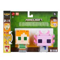 Minecraft Flippin Figures 2-Pack Alex & Axolotl