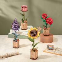 Robotime Rowood DIY Pink Rose 3D 
