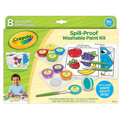 Crayola Yk Deluxe Washable Spill Prf Paint Kit