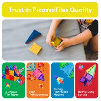 Picasso Tiles 40pcs Mini Diamond Magnetic Tiles Series Set