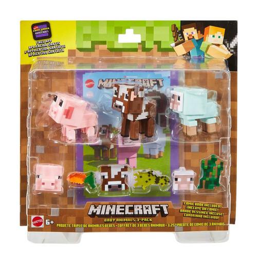 Minecraft Comic Mode Baby Animals 3 Pack