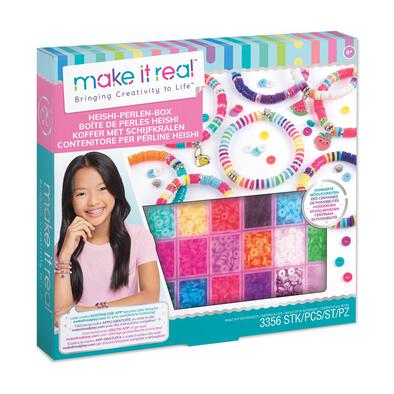 Make It Real Heishi Girls Friendship Charm Bracelet Kit