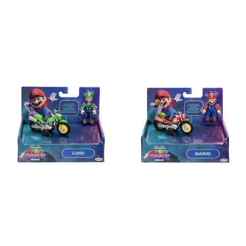 The Super Mario Galaxy Movie Pull Back Racer with Figure - Assorted