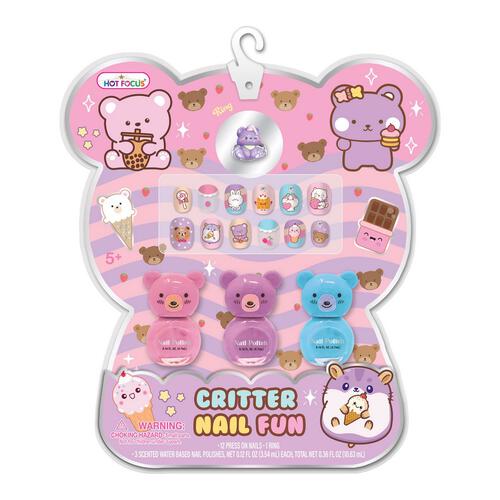 Hot Focus Sweet and Love Critter Nail Fun Manicure Nail Art Sticker