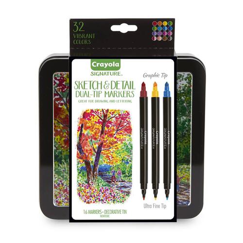 Crayola 16Ct Sketch Detail Duel-Ended Markers