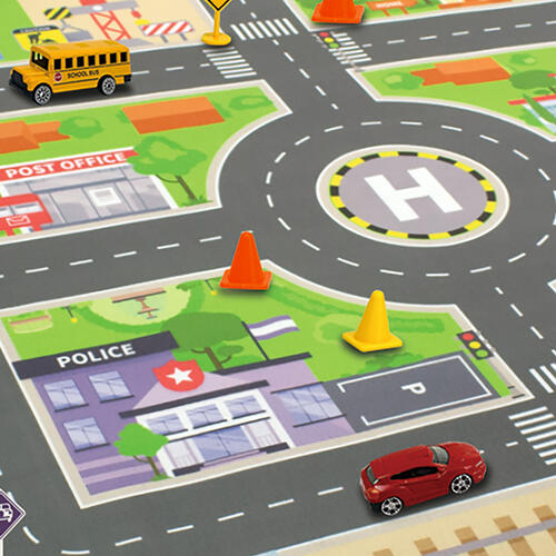 playpop Felt Playmat & Vehicle Set