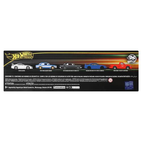 Hot Wheels JMN13 Fast Furious 5-Packs (25th Anniversary)