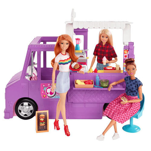 Barbie Food Truck with Multiple Play Areas