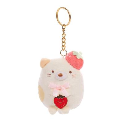 Sumikkogurashi Neko San-X Original Strawberry Series Keychain