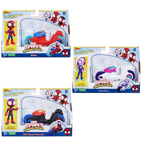 Spidey and His Amazing Friends Motorcycle and Figure - Assorted