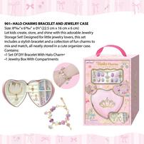 Hot Focus Halo Charms Bracelet & Jewelry Case Princess Fashion Jewelry Accessories