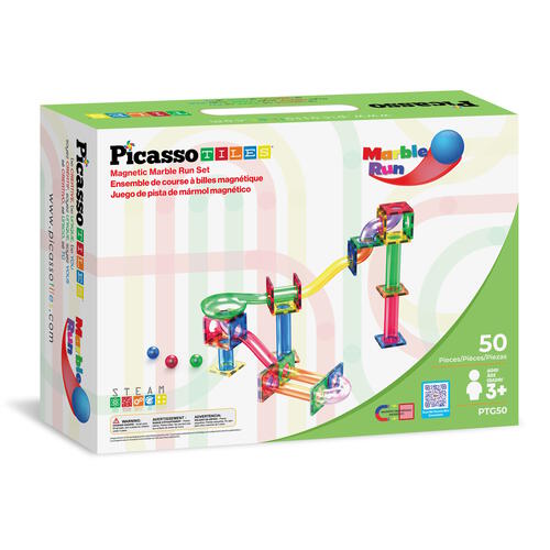 Picasso Tiles 50pcs Marble Run Building Blocks Set