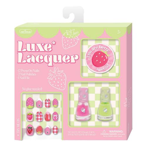 Hot Focus Luxe Lacquer Strawberry Manicure Nail Art Sticker