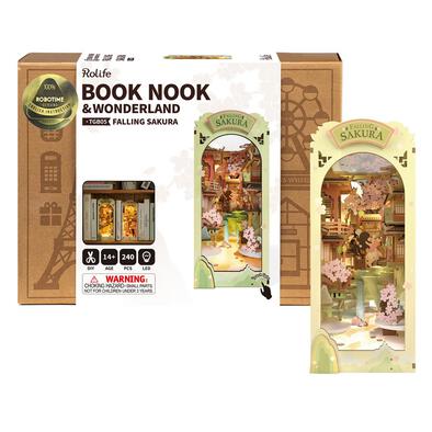 Robotime Rolife Falling Sakura DIY Book Nook Shelf Insert Puzzles