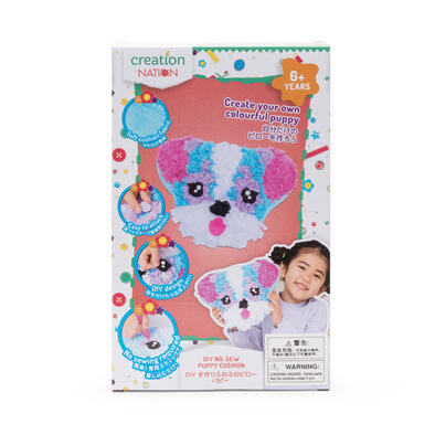 Creation Nation DIY No-Sew Puppy Cushion