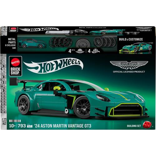Mattel Brick Shop Hot Wheels Elite Series Aston Martin Vantage Gt3