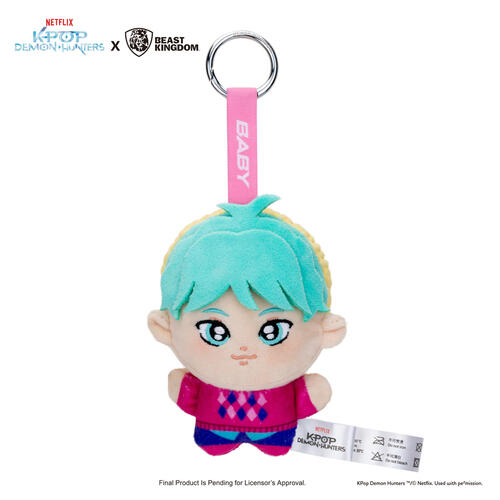 KPop Demon Hunters Flat Plush Keychain - Saja Boys Baby (Soda Pop Version)